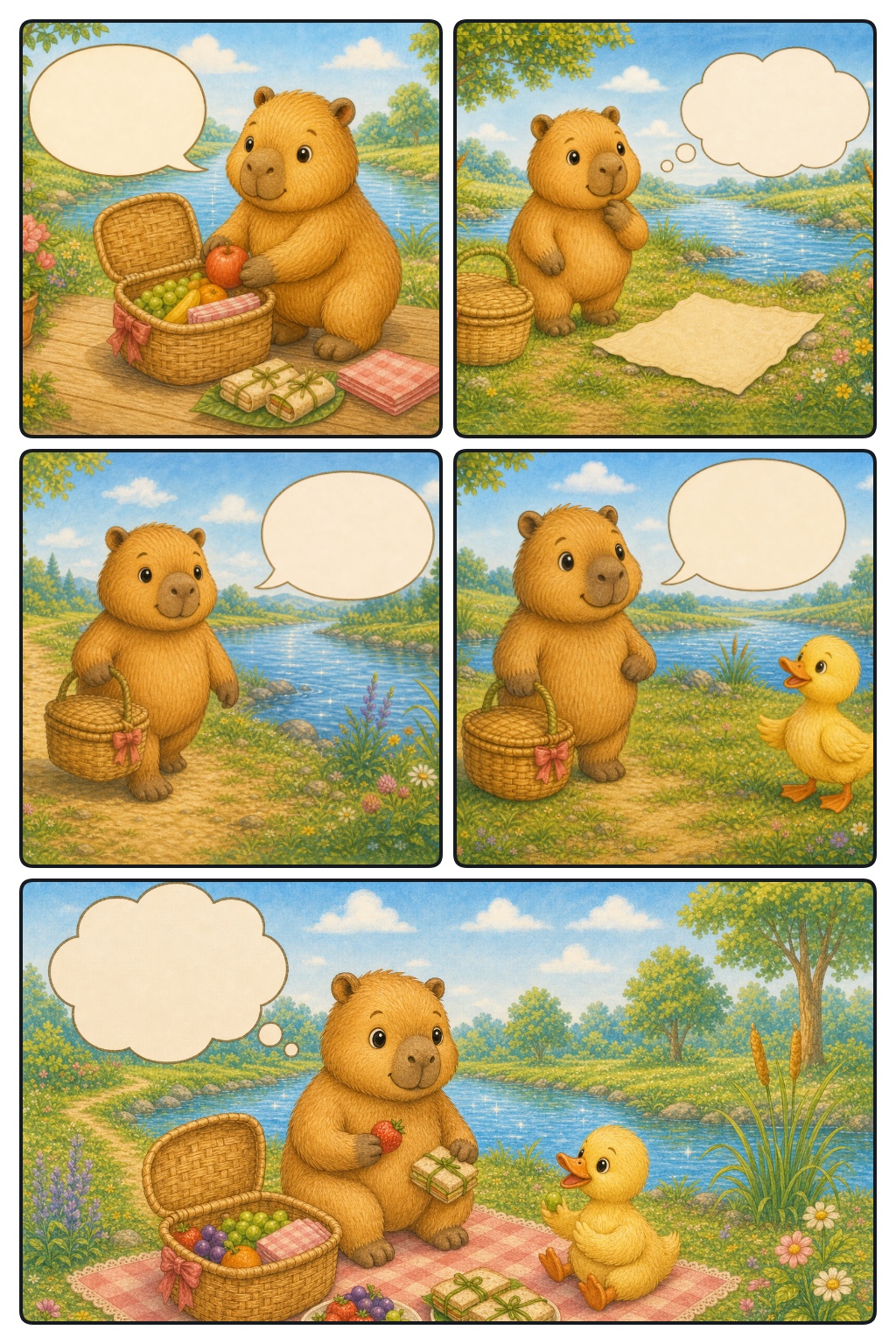 Capibara comic activity sheet